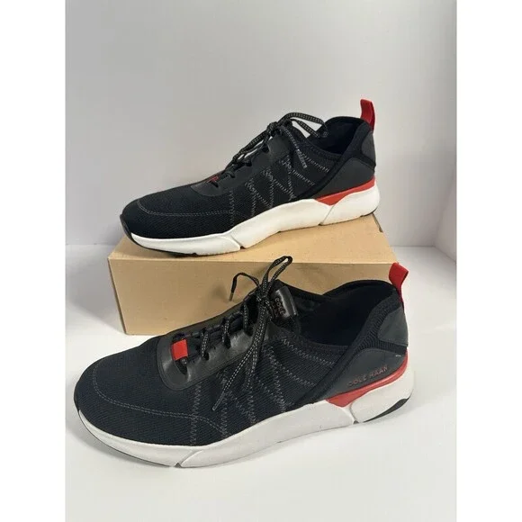 Cole Haan Grandsport Trainer Shoes Sneaker Men’s 11M Black Knit/Nimbus Cloud - Picture 2 of 9